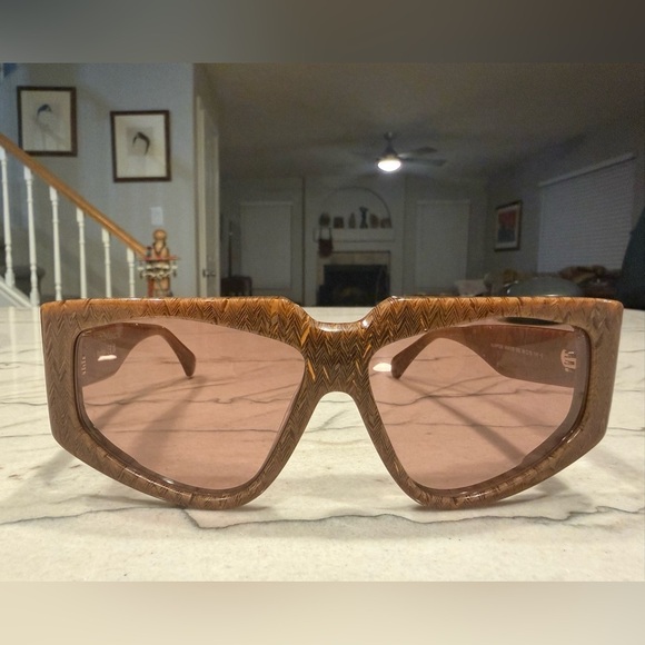 Max Mara MM0125 GLIMPSE6 Textured Havana Brown Oversized Sunglasses 58mm NWOT main image 9